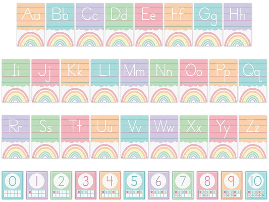 Pastel Pop Alphabet Card Bulletin Board Set - US 3415