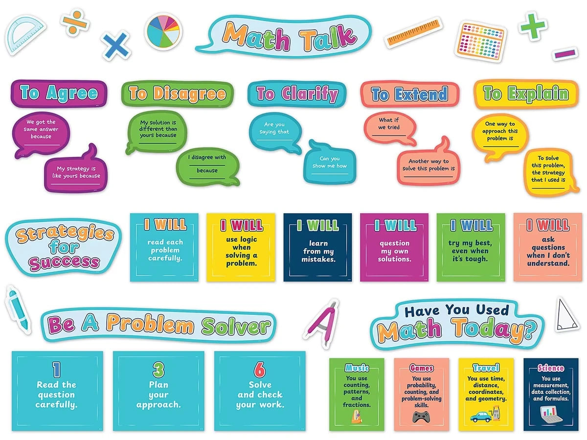 Math Talk Bulletin Board Set - US 5647