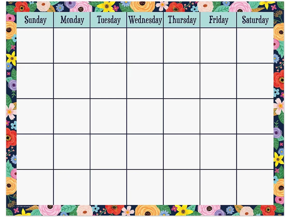 Wildflowers Classroom Calendar - US 2758