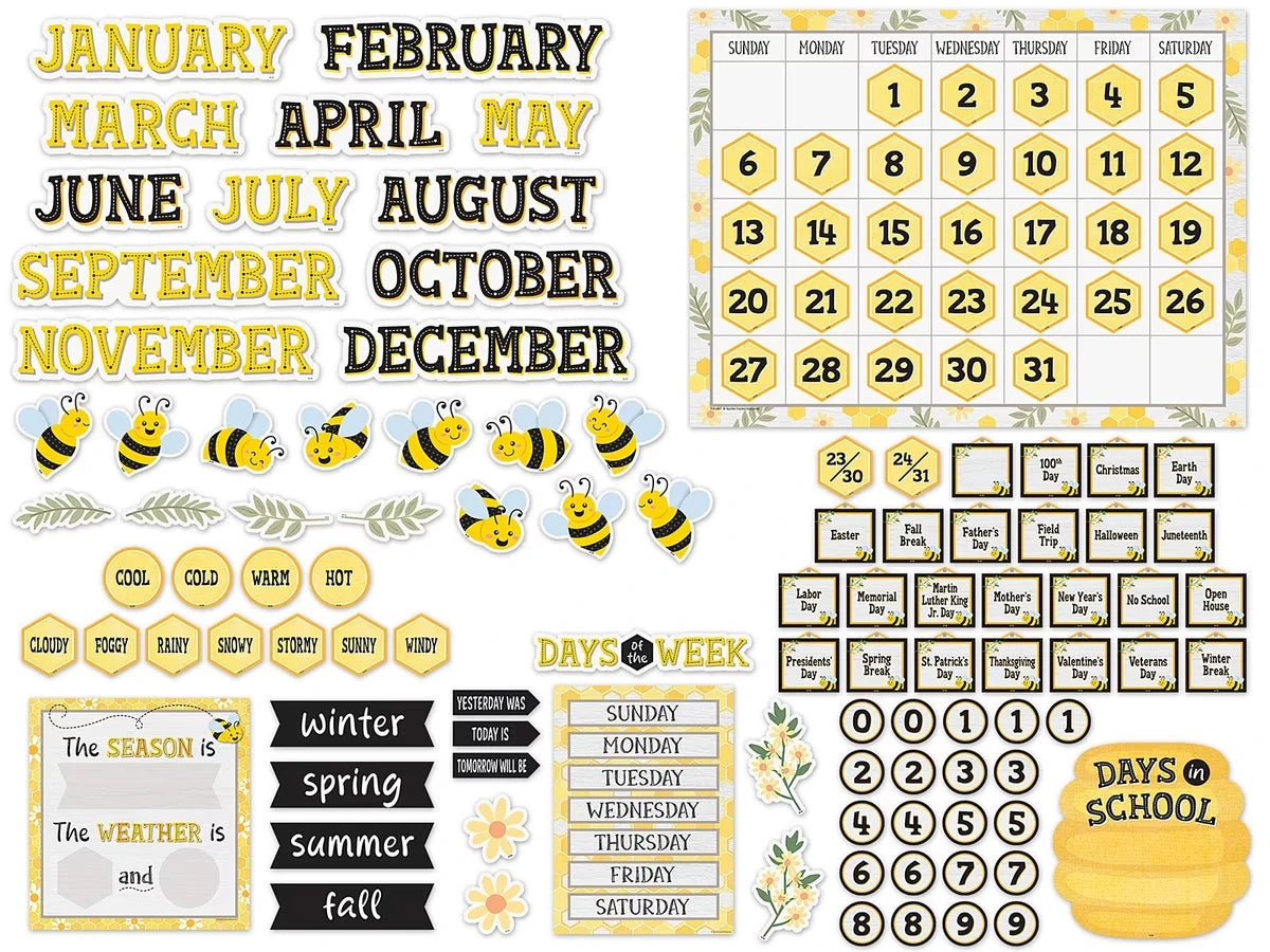 Buzzing Bees Calendar Bulletin Board Set - US 5082