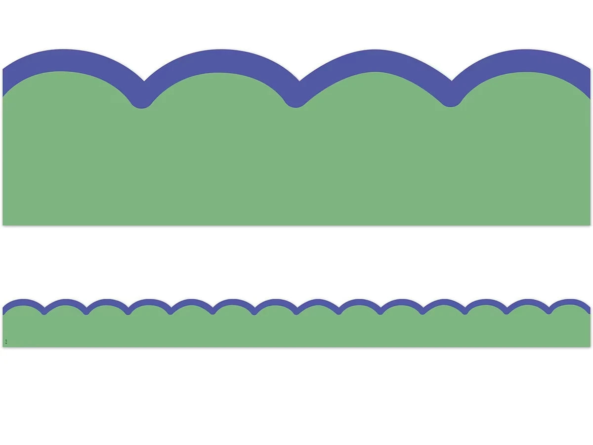 Color Crush Green with Blue Scalloped Border - US 4764