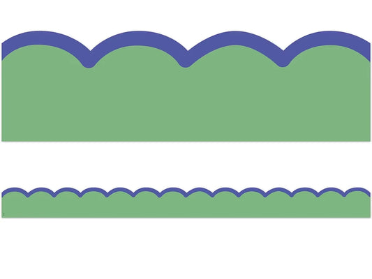Color Crush Green with Blue Scalloped Border - US 4764