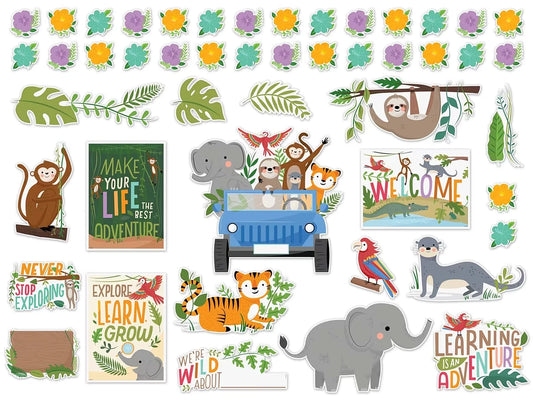Jungle Friends Motivational Bulletin Board Set - US 3445