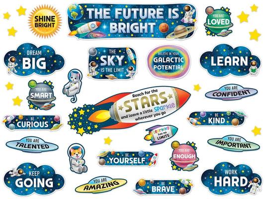 Outer Space Crew The Future Is Bright Bulletin Board Set - US 5565