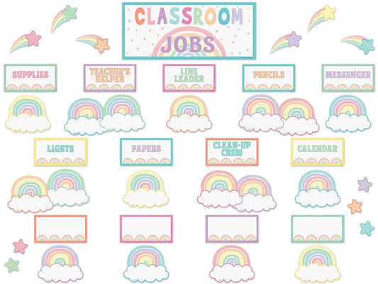 Pastel Pop Classroom Jobs Bulletin Board Set - US 5712
