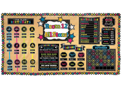 Chalkboard Brights Cursive Bulletin Board Set - US 3125