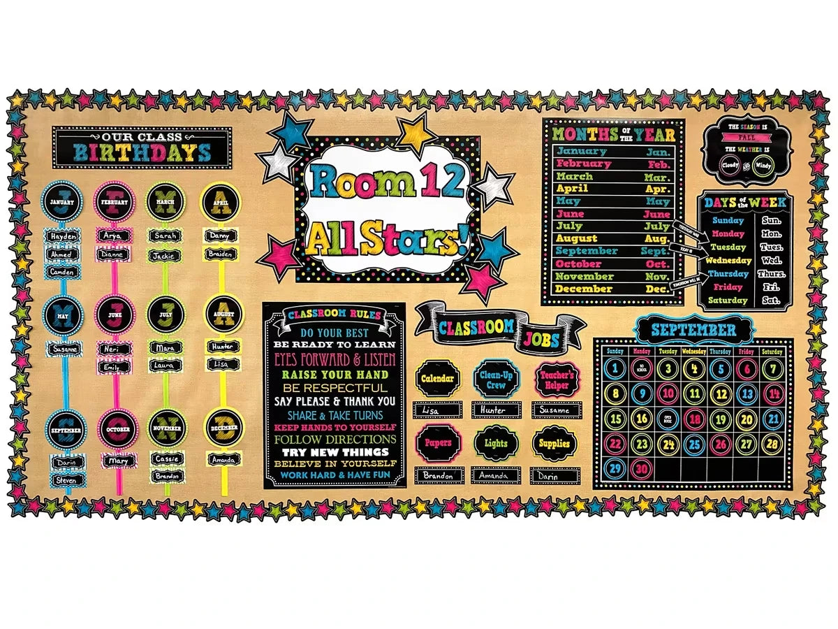 Chalkboard Brights 4" Punch-Out Letters - US 5833