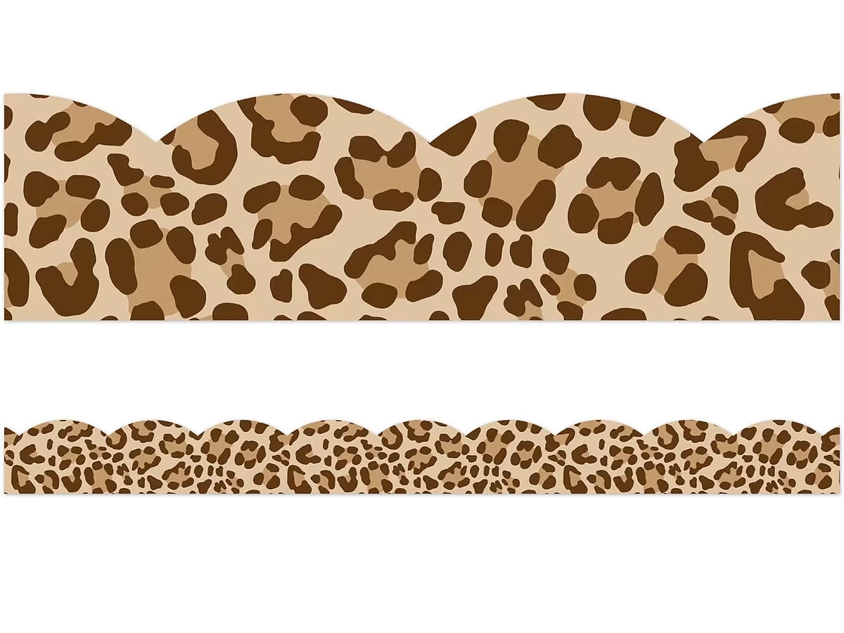 Simply Safari Leopard Print Scalloped Border - US 4925