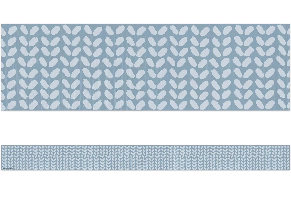 Classroom Cottage Blue Petal Border - US 7842