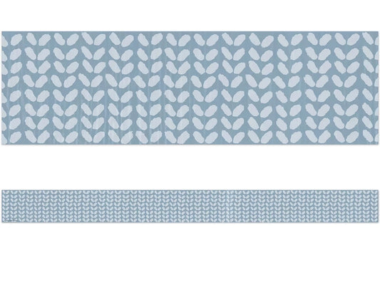 Classroom Cottage Blue Petal Border - US 7842