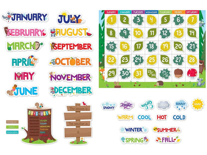 Woodland Friends Calendar Bulletin Board Set - US 3532