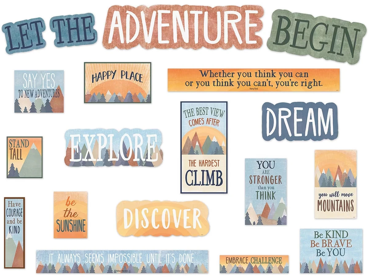 Moving Mountains Motivational Bulletin Board Set - US 5304
