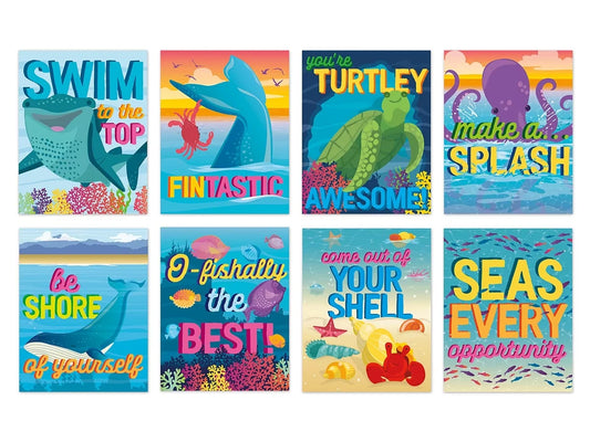 Seas the Day Motivational Poster Pack - US 6184