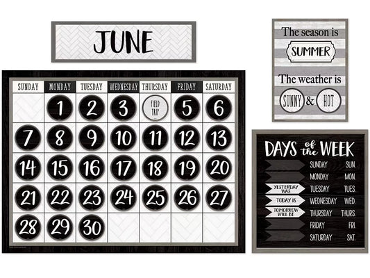 Modern Farmhouse Calendar Bulletin Board Set - US 9413