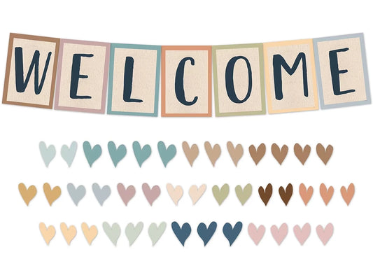 Everyone Is Welcome Pennant Bulletin Board Set - US 8489