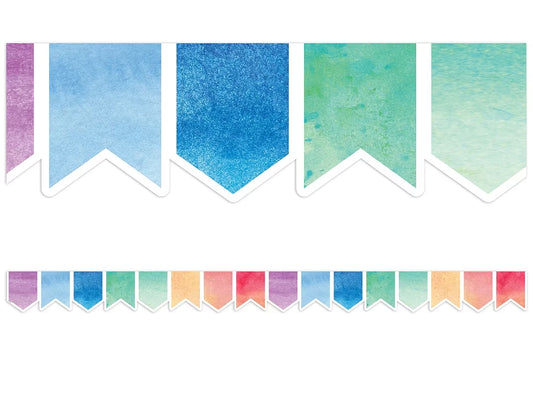 Watercolor Pennant Border - US 3517