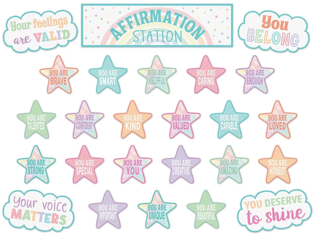 Pastel Pop Affirmation Station Bulletin Board Set - US 7620