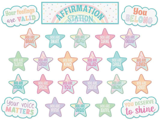Pastel Pop Affirmation Station Bulletin Board Set - US 7620
