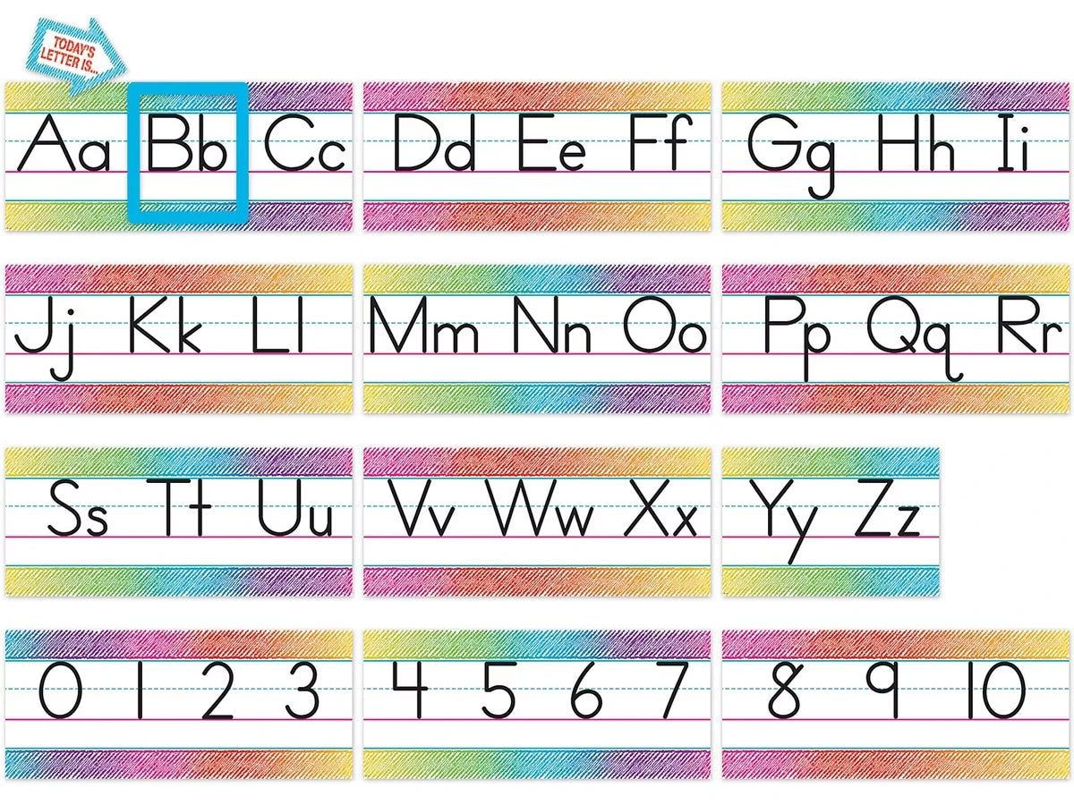Scribble Traditional Manuscript Bulletin Board Set - US 2237