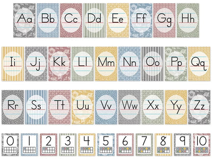 Classroom Cottage Alphabet Card Bulletin Board Set - US 3264