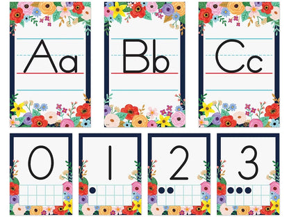Wildflowers Alphabet Card Bulletin Board Set - US 7168