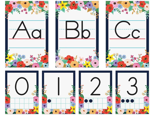 Wildflowers Alphabet Card Bulletin Board Set - US 7168