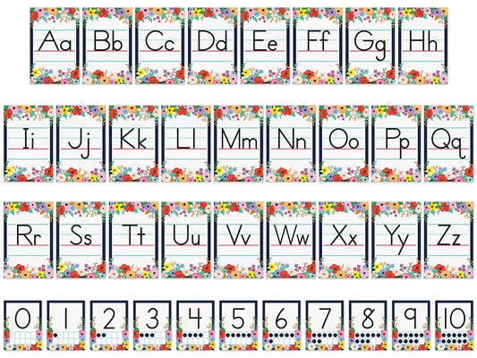 Wildflowers Alphabet Card Bulletin Board Set - US 7168