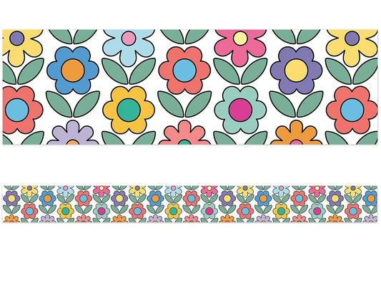Retro Remix Flowers Border - US 4558