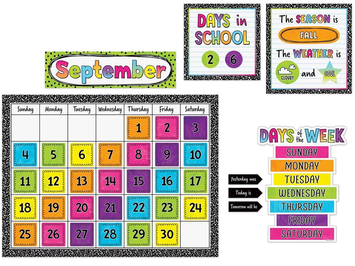 Brights 4Ever Calendar Bulletin Board Set - US 9329