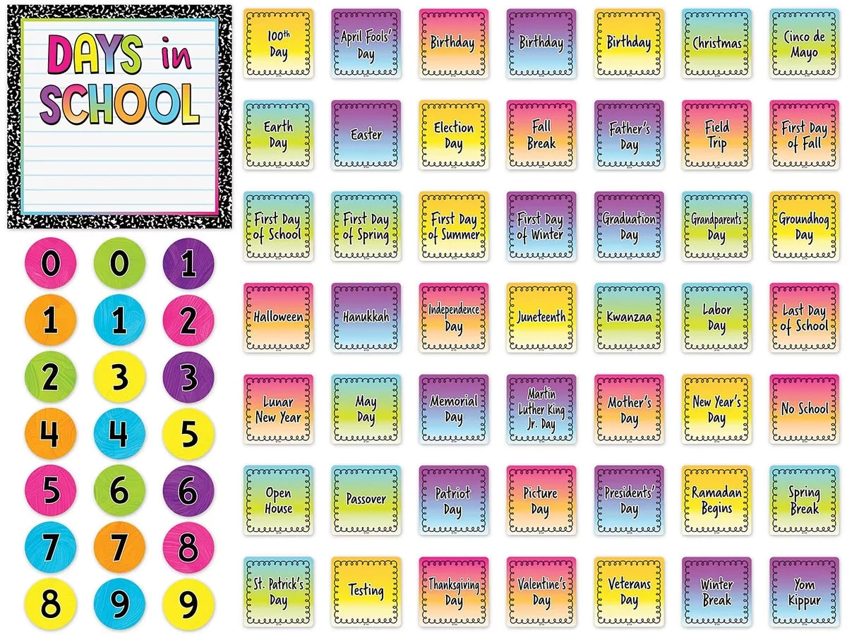 Brights 4Ever Calendar Bulletin Board Set - US 9329