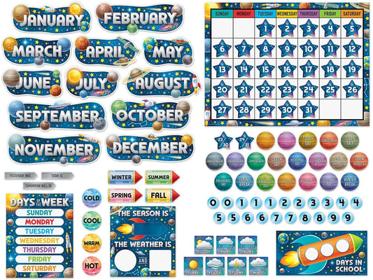 Outer Space Crew Calendar Bulletin Board Set - US 1375
