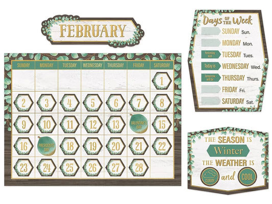 Eucalyptus Calendar Bulletin Board Set - US 8098