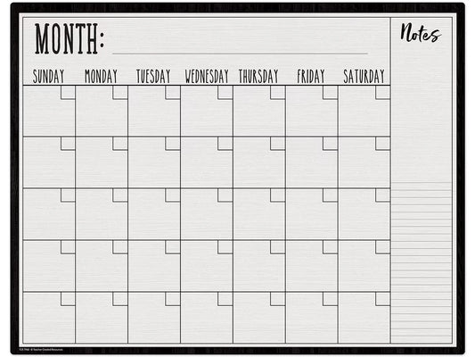 Modern Farmhouse Write & Wipe Classroom Calendar - US 9746