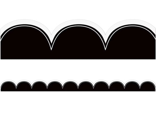 Black with White Scalloped Border - US 7526