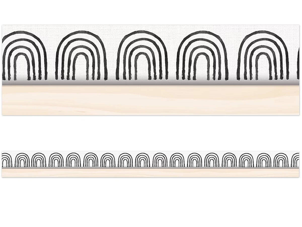 Creatively Inspired Black & White Rainbow Border - US 1666
