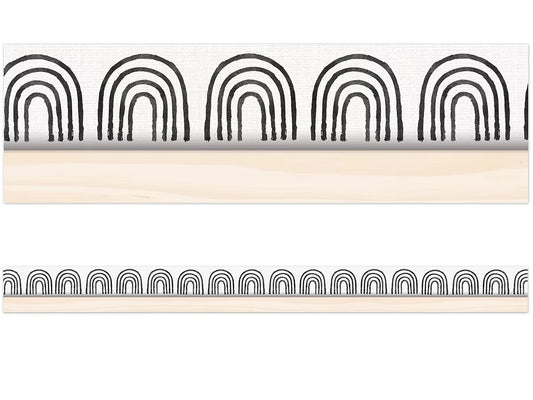 Creatively Inspired Black & White Rainbow Border - US 1666
