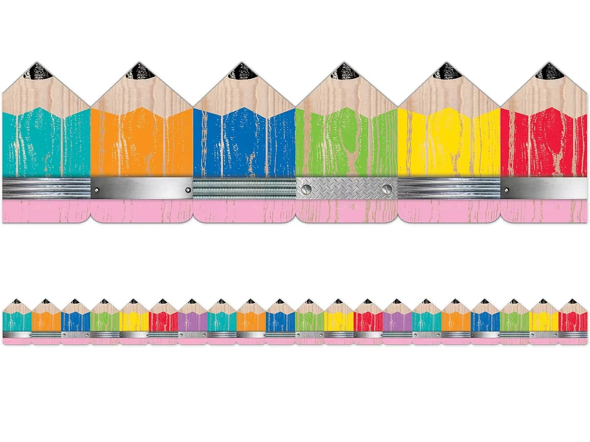 Upcycle Style Rustic Pencil Border - US 5521