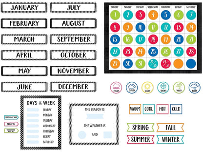 Pop of Color Calendar Bulletin Board Set - US 5420