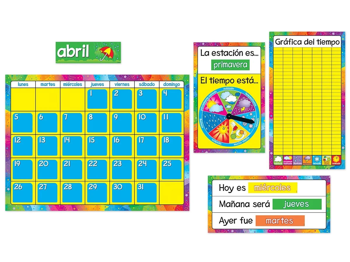 Spanish Calendario Anual Bulletin Board Set - US 5466