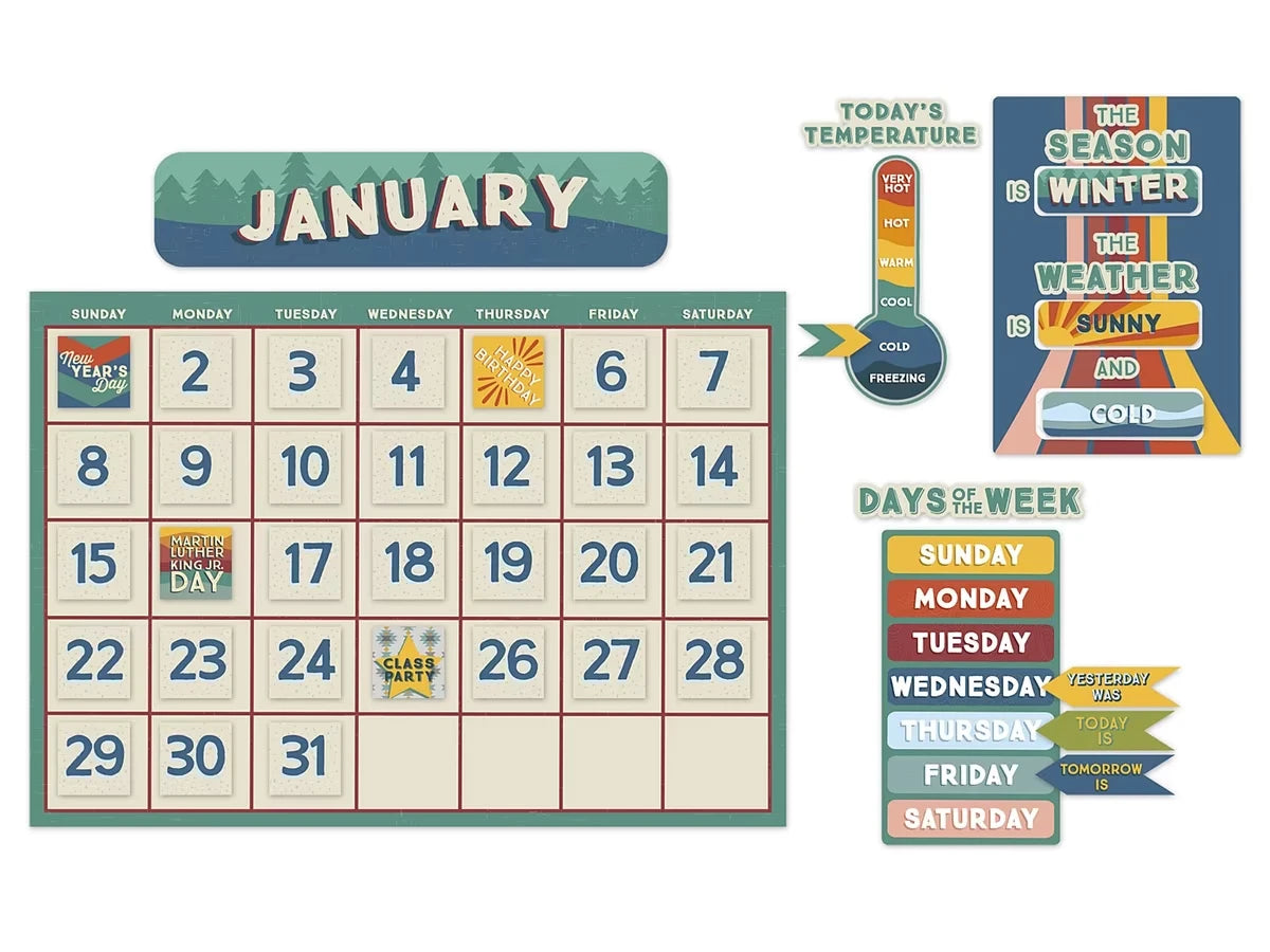 Adventurer Calendar Bulletin Board Set - US 9557