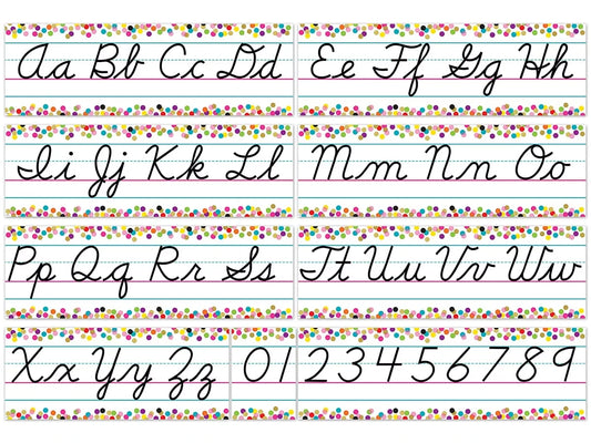 Confetti Cursive Bulletin Board Set - US 8276