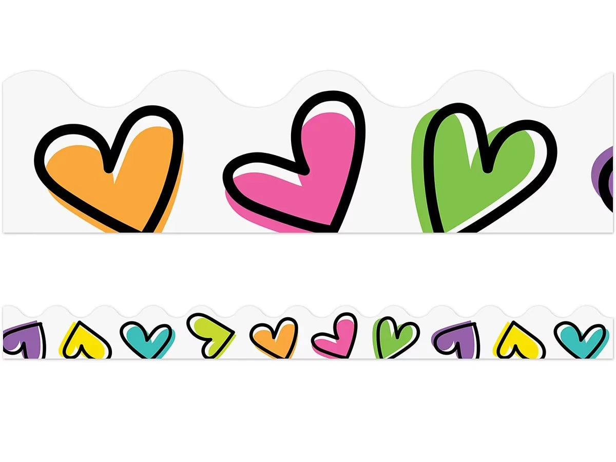 Kind Vibes Doodle Heart Scalloped Border - US 2030