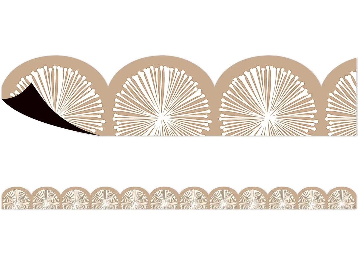 Terrazzo Tones Poms Scalloped Magnetic Border - US 3673