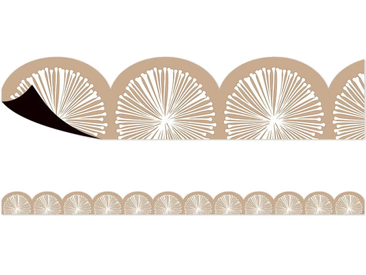 Terrazzo Tones Poms Scalloped Magnetic Border - US 3673