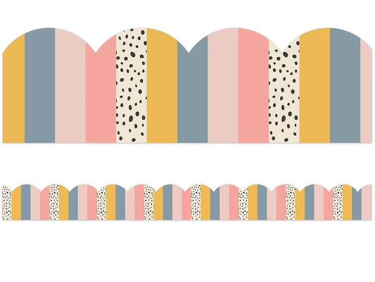 We Belong Striped Scalloped Border - US 4422