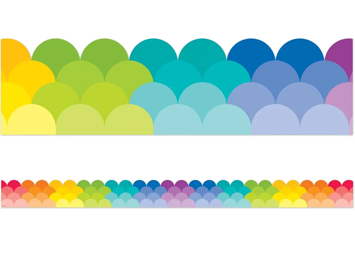Painted Palette Rainbow Scalloped Border - US 3702