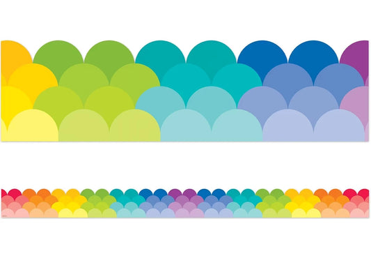 Painted Palette Rainbow Scalloped Border - US 3702
