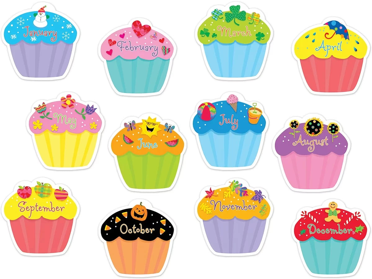 Poppin’ Patterns Cupcake Calendar Accents - US 4380