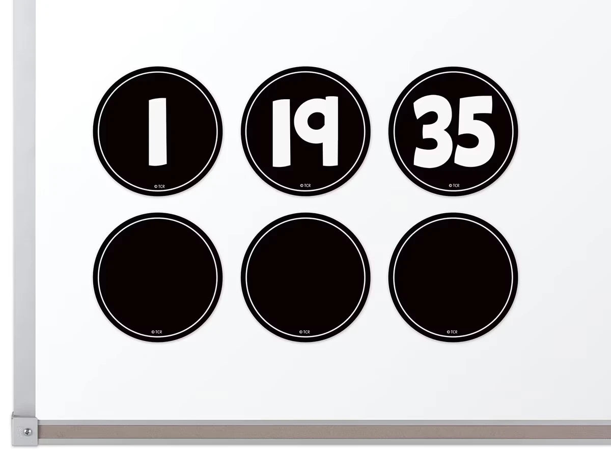 Black-And-White Numbers Magnetic Accents - US 6768
