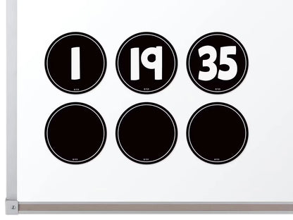Black-And-White Numbers Magnetic Accents - US 6768